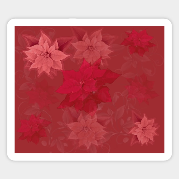 Poinsettia Sticker by m2inspiration